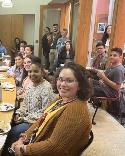 People gathered around a table